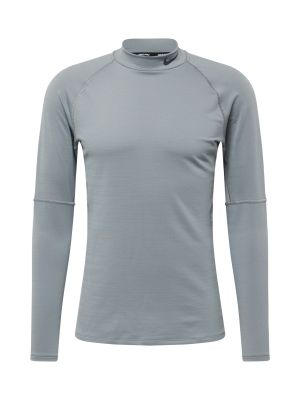 T-shirt a maniche lunghe in maglia Nike grigio