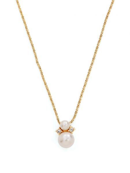 Ogrlica sa perlicama Christian Dior Pre-owned zlatna