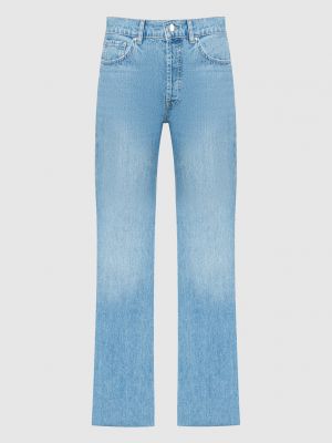 Прямі джинси з потертостями Anine Bing блакитні