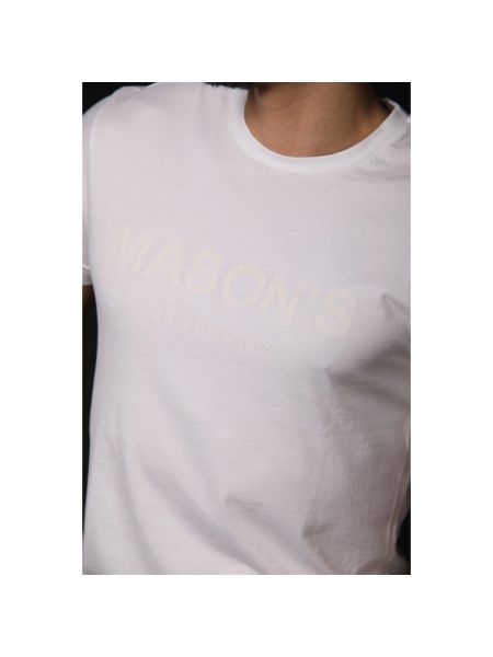 Koszulka z nadrukiem Mason's biała