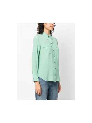Camisa de seda Equipment verde