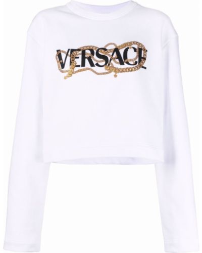 Trykt sweatshirt Versace hvit