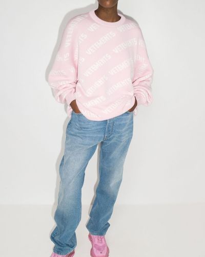Jersey de punto de tela jersey Vetements rosa