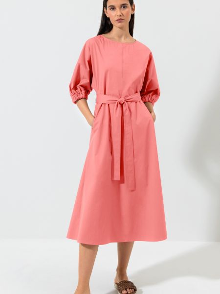 Платье миди Luisa Cerano розовое