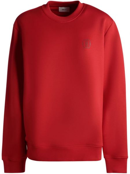 Džemper s printom s okruglim izrezom Bally crvena