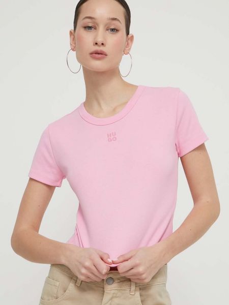 Тениска Hugo розово