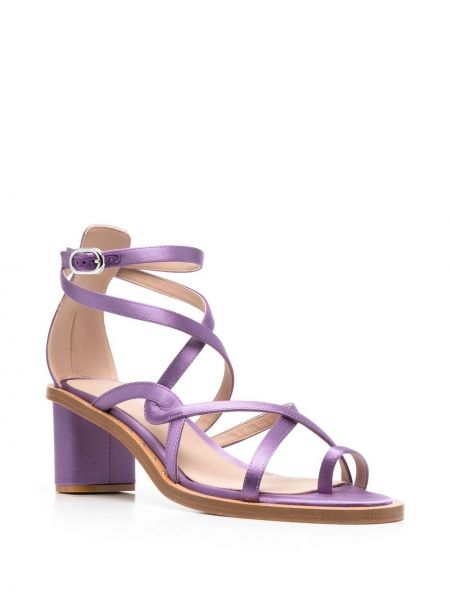 Hedvábné sandály Scarosso fialové