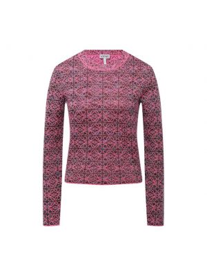 Шерстяной пуловер Loewe, розовый