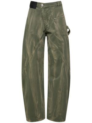 Haftowane jeansy z kieszeniami Jw Anderson zielone