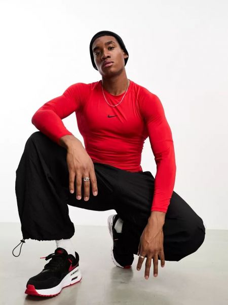 Поло с длинным рукавом Nike красное