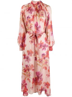 Φλοράλ μάξι φόρεμα με σχέδιο Forte_forte ροζ