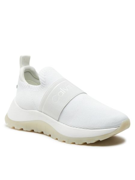 Sneakersy wsuwane z siateczką Calvin Klein białe