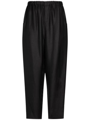 Pantalones de cintura alta bootcut Saint Laurent negro