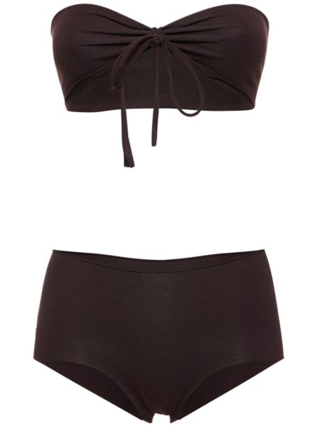 Jersey pamuk bikini Isole & Vulcani kahverengi