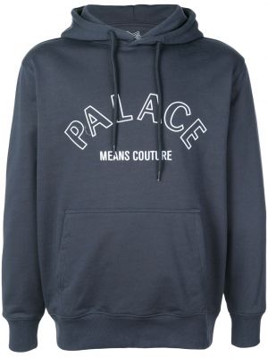 Raštuotas džemperis su gobtuvu Palace mėlyna