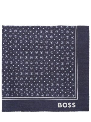 Хлопковый шерстяной платок Boss