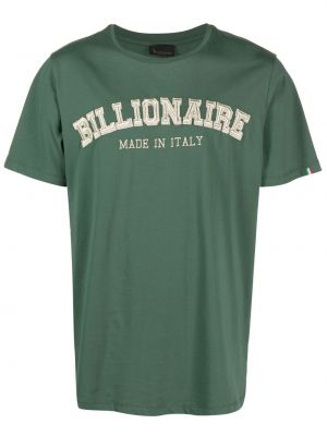 Tričko s výšivkou Billionaire zelená
