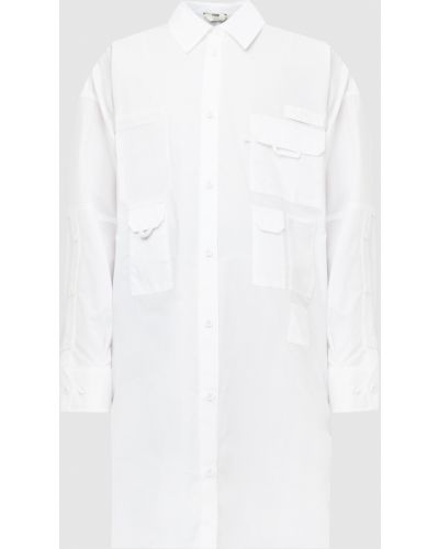 Сорочка Сукня з накладними кишенями Fendi, біле