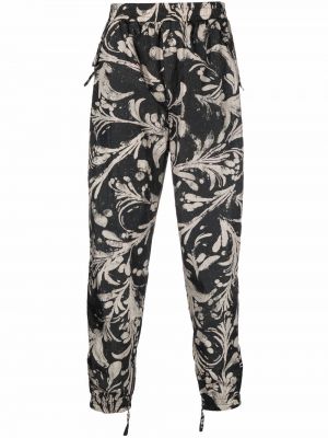 Pantalones rectos de flores con estampado bootcut Isabel Marant negro