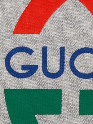 Bavlněná mikina Gucci šedá