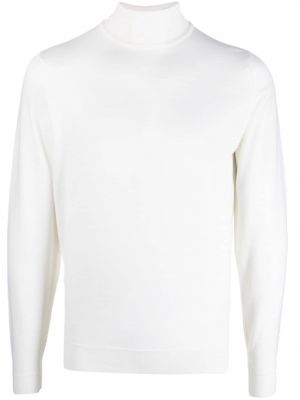 Vlnený sveter z merina John Smedley biela
