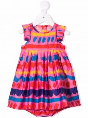 Trykt bomull dress for jenter Stella Mccartney Kids rosa