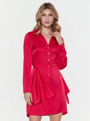 Φόρεμα σε στυλ πουκάμισο Guess ροζ