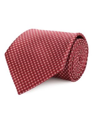 Шелковый галстук Brioni красный