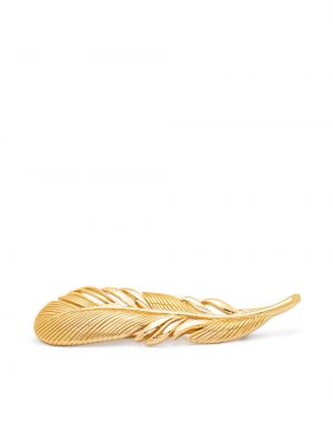 Broszka w piórka Christian Dior złota