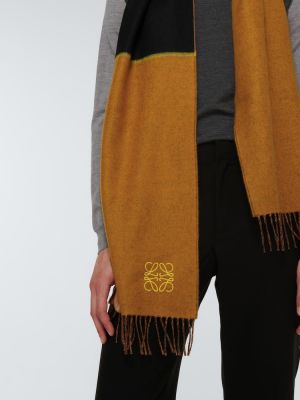 Bufanda de lana de cachemir con estampado de cachemira Loewe negro