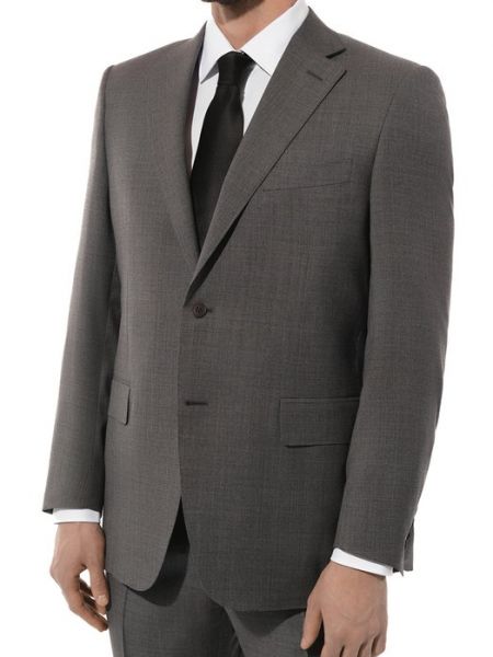 Шерстяной костюм Canali серый