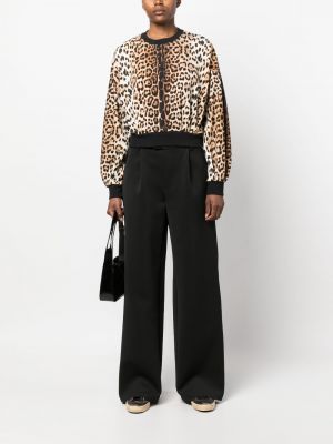 Leopardimustriga mustriline dressipluus Roberto Cavalli pruun