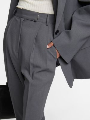 Pantalon droit taille haute The Frankie Shop gris