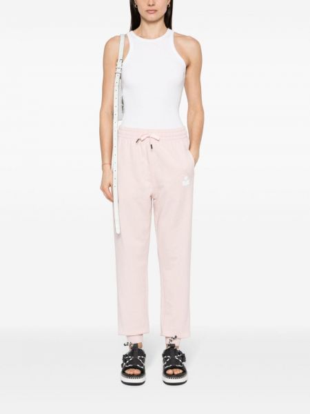 Bavlněné sportovní kalhoty Marant Etoile růžové