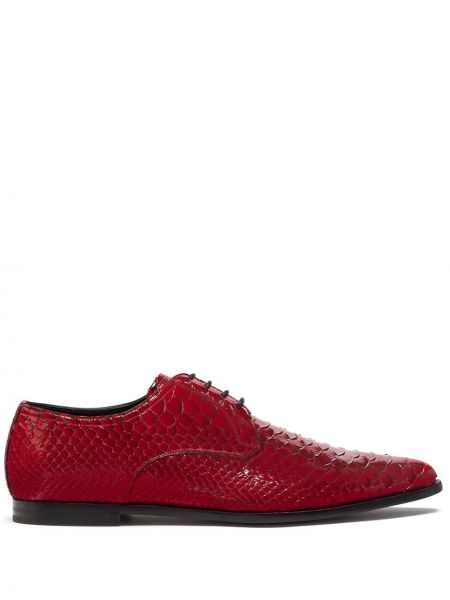 Обувки в стил дерби Dolce & Gabbana червено