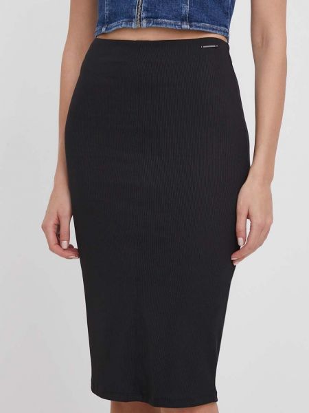 Černé midi sukně Calvin Klein