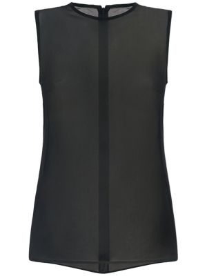 Top de seda Ami Paris negro