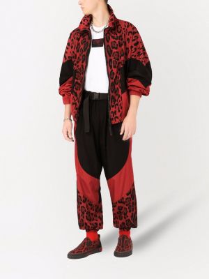 Leopardimustriga mustriline püksid Dolce & Gabbana