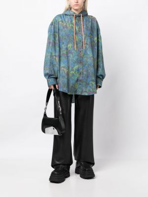 Košile s kapucí s potiskem Vivienne Westwood modrá