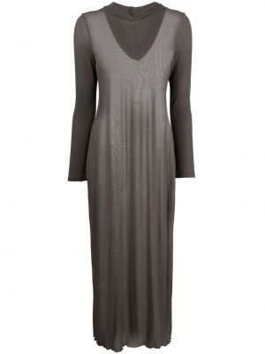Priehľadné vlnené dlouhé šaty Paloma Wool