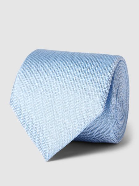 Jedwabny krawat Boss błękitny