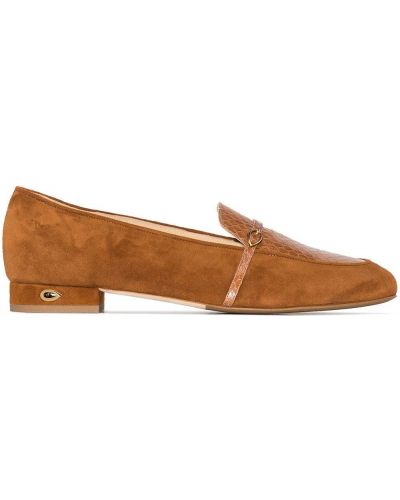 Pantofi loafer din piele de căprioară Jennifer Chamandi maro