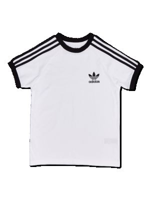 T-shirt a righe Adidas bianco