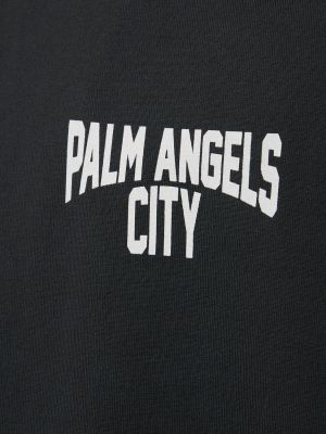 Bavlněné tričko Palm Angels šedé