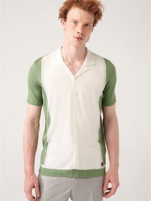 Polo krekls ar pogām Avva zaļš
