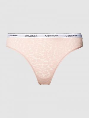 Stringi z nadrukiem Calvin Klein Underwear różowe