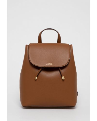 Шкіряний рюкзак Lauren Ralph Lauren коричневий