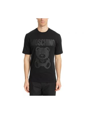 Koszulka w abstrakcyjne wzory Moschino czarna