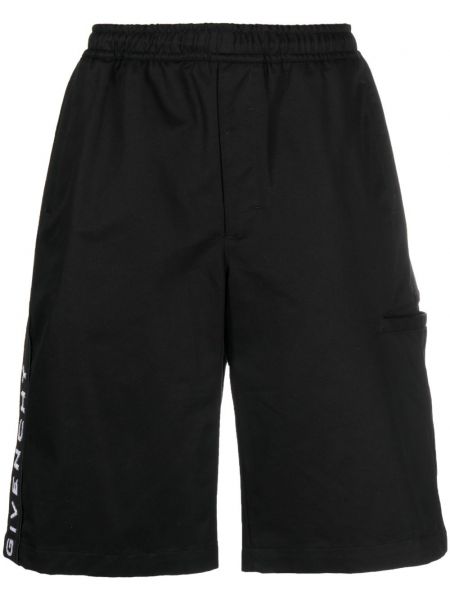 Bombažne bermuda kratke hlače Givenchy črna