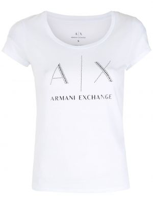 T-shirt con stampa Armani Exchange bianco
